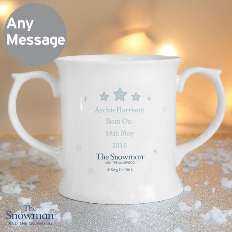 Personalised The Snowdog My 1st Christmas Blue Loving Mug Extra Image 2